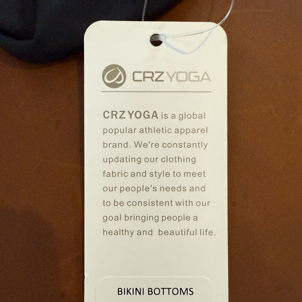 CRZ YOGA Mid Waisted Black Bikini Bottoms, size xs NWT - Picture 4 of 7